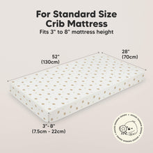 Load image into Gallery viewer, Soothe Fitted Crib Sheet (Nibbles/Bruce)