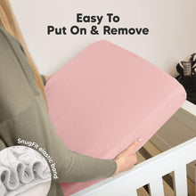 Load image into Gallery viewer, Soothe Fitted Crib Sheet (Rose)