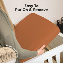 Load image into Gallery viewer, Soothe Fitted Crib Sheet (Rust)