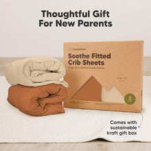 Load image into Gallery viewer, Soothe Fitted Crib Sheet (Rust)