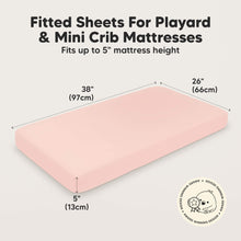 Load image into Gallery viewer, Soothe Fitted Mini Crib Sheet (Cameo)