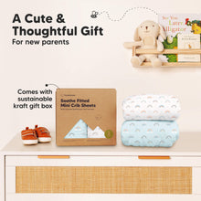Load image into Gallery viewer, Soothe Fitted Mini Crib Sheet (Jolly Rainbow)
