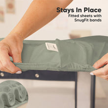 Load image into Gallery viewer, Soothe Fitted Mini Crib Sheet (Lichen)