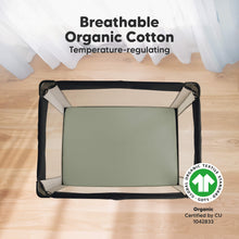 Load image into Gallery viewer, Soothe Fitted Mini Crib Sheet (Lichen)