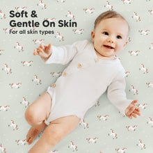 Load image into Gallery viewer, Soothe Fitted Mini Crib Sheet (Lune Mystic)