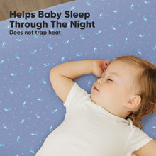 Load image into Gallery viewer, Soothe Fitted Mini Crib Sheet (Marine Muse)