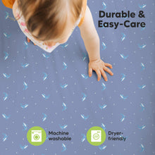 Load image into Gallery viewer, Soothe Fitted Mini Crib Sheet (Marine Muse)