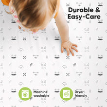 Load image into Gallery viewer, Soothe Fitted Mini Crib Sheet (Nordic)