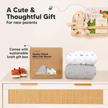 Load image into Gallery viewer, Soothe Fitted Mini Crib Sheet (Nordic)