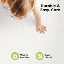 Load image into Gallery viewer, Soothe Fitted Mini Crib Sheet (Soft White)