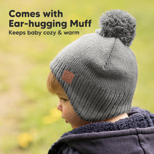 Load image into Gallery viewer, Muff Knitted Beanie (Gray)
