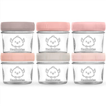 Load image into Gallery viewer, 6-Pack Prep Jars Food Glass Containers (Roseate)