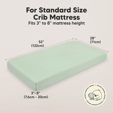 Load image into Gallery viewer, Soothe Fitted Crib Sheet (Sage)