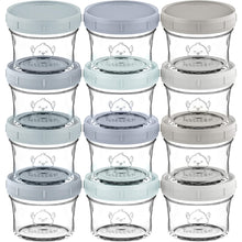 Load image into Gallery viewer, Prep Jars Baby Food Storage Glass Container (Slate)