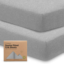 Load image into Gallery viewer, Soothe Fitted Crib Sheet (Storm)