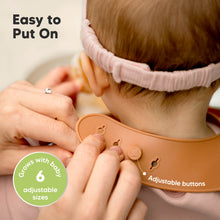 Load image into Gallery viewer, 2-Pack Prep Silicone Bibs (Terracotta)
