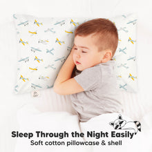 Load image into Gallery viewer, Jumbo Toddler Pillow with Pillowcase (Plane)