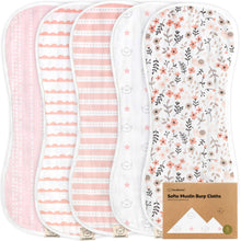 Load image into Gallery viewer, Softe Muslin Baby Burp Cloth (Sweet Charm)