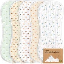 Load image into Gallery viewer, Softe Muslin Baby Burp Cloth (Roarsome)