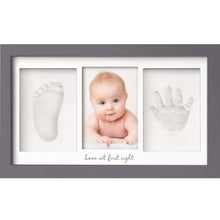 Load image into Gallery viewer, Baby Handprint & Footprint Keepsake Duo Frame (Gunmetal Gray)
