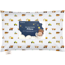 Load image into Gallery viewer, Toddler Pillow with Pillowcase (Construction)
