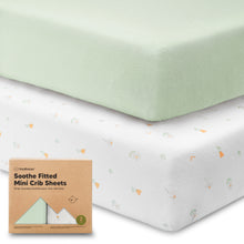 Load image into Gallery viewer, Soothe Fitted Mini Crib Sheet