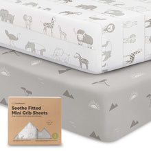 Load image into Gallery viewer, Soothe Fitted Mini Crib Sheet