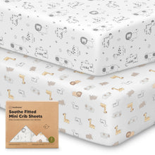 Load image into Gallery viewer, Soothe Fitted Mini Crib Sheet