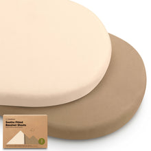 Load image into Gallery viewer, 2-Pack Soothe Fitted Bassinet Sheets (Pecan)