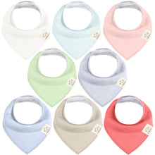 Load image into Gallery viewer, 8-Pack Organic Bandana Bibs (Spring)