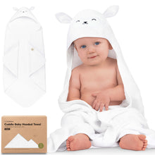 Load image into Gallery viewer, Cuddle Baby Hooded Towel (Lamb)
