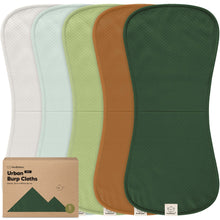 Load image into Gallery viewer, 5-Pack Urban Quin Burp Cloths (Hunter)