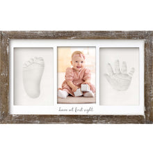 Load image into Gallery viewer, Baby Handprint & Footprint Keepsake Duo Frame (Barnwood)