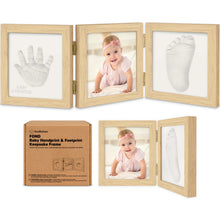 Load image into Gallery viewer, Fond Hand & Footprint Keepsake Frame (Ash Wood)