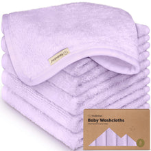 Load image into Gallery viewer, Deluxe Baby Washcloths (Soft Lilac)