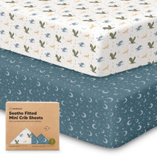 Load image into Gallery viewer, Soothe Fitted Mini Crib Sheet