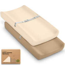 Load image into Gallery viewer, 2-Pack Soothe Changing Pad Covers (Pecan)