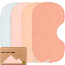 Load image into Gallery viewer, 4-Pack Hallo Burp Cloths (Flora Dew)