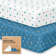 Load image into Gallery viewer, Soothe Fitted Mini Crib Sheet