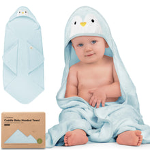 Load image into Gallery viewer, Cuddle Baby Hooded Towel (Penguin)