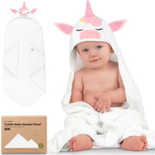 Load image into Gallery viewer, Cuddle Baby Hooded Towel (Unicorn)