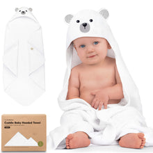 Load image into Gallery viewer, Cuddle Baby Hooded Towel (Polar)