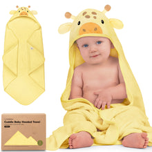 Load image into Gallery viewer, Cuddle Baby Hooded Towel (Giraffe)