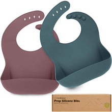 Load image into Gallery viewer, 2-Pack Prep Silicone Bibs (Rocky)