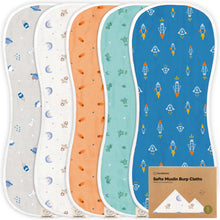 Load image into Gallery viewer, Softe Muslin Baby Burp Cloth (Cosmo)