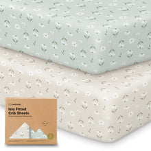 Load image into Gallery viewer, Isla Fitted Crib Sheets (Daisies)