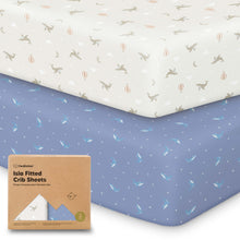 Load image into Gallery viewer, Isla Fitted Crib Sheets (Marine Muse)