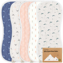 Load image into Gallery viewer, Softe Muslin Baby Burp Cloth (Marine Muse)