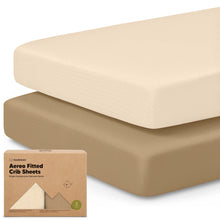 Load image into Gallery viewer, 2-Pack Aereo Fitted Crib Sheets