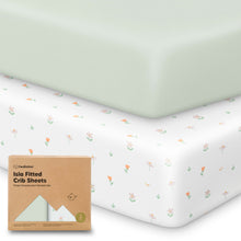Load image into Gallery viewer, Isla Fitted Crib Sheets (Wildflowers)